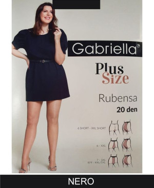 GABRIELLA RUBENSA Rajstopy 20 den 8/9 XL / Nero