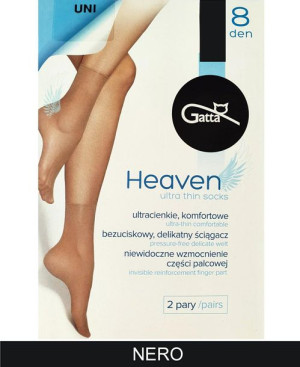 GATTA HEAVEN Skarpetki damskie 8 DEN  wz.00/UNI/Nero