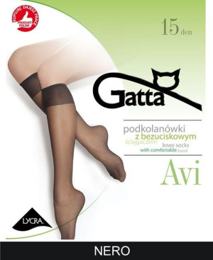 GATTA AVI Podkolanówki damskie 15 DEN wz.00/UNI/Nero