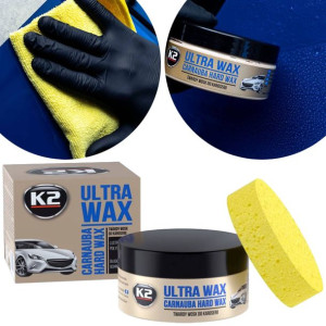 K2 Ultra Wax 250g Twardy Wosk Do Lakieru + Gąbka