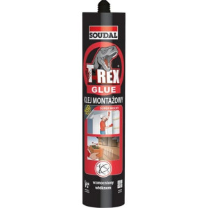 SOUDAL T-REX SUPER MOCNY uniwersalny biały klej montażowy 310g (4455)