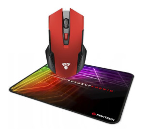Zestaw Fantech Mysz Dla Graczy Gamingowa Czerwony