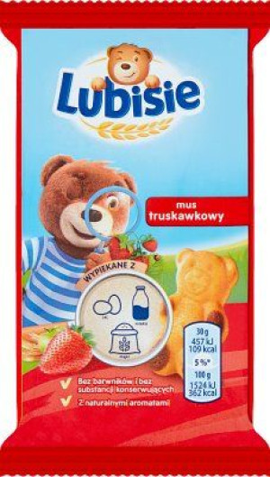 Lubisie Mus Truskawkowy Owocki 30g -15 Sztuk