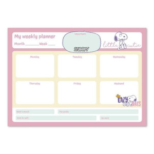 Snoopy - Planner tygodniowy A4 (różowy)