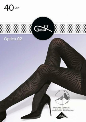 GATTA OPTICA 02 Rajstopy damskie 40 DEN k.:Nero r.:3-M
