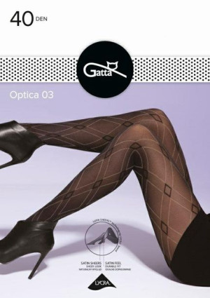 GATTA OPTICA 03 Rajstopy damskie 40 DEN k.:Nero r.:2-S