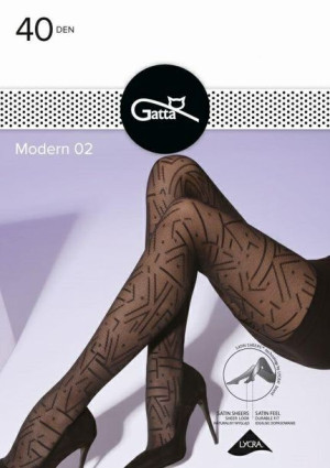 GATTA MODERN 02 Rajstopy damskie 40 DEN k.:Nero r.:2-S