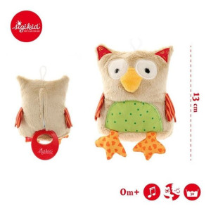 Sigikid - Przytulanka z pozytywką sówka z zawieszką (13 x 14 x 11 cm)