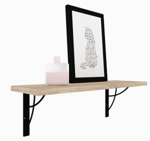 Półka Loft Rustykal Industrial Podpórka Neo Dąb Sonoma 80cm