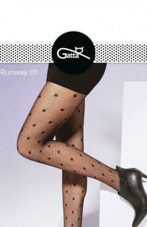 GATTA RUNWAY 01 Rajstopy damskie k.:Nero r.:3-4