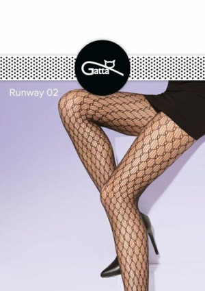 GATTA RUNWAY 02 Rajstopy damskie k.:Nero r.:1-2