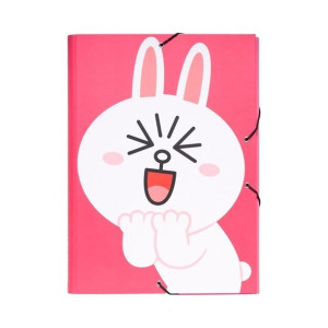 Line Friends - Teczka do przechowywania dokumentów króliczek Cony A4