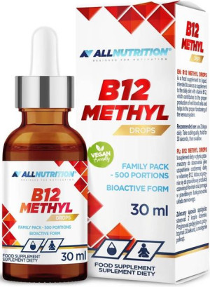 Allnutrition B12 Methyl Drops 30 ml - suplement diety w kroplach 500 porcji
