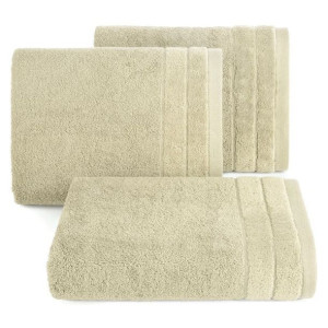Ręcznik frotte z bordiurą DAMLA 70X140 beżowy