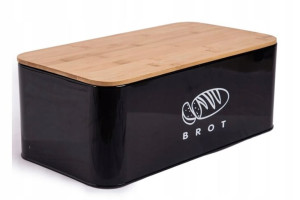 Metalowy Chlebak z Deską do Krojenia 30x18x14cm