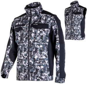 Bluza z odpinanymi rękawami szaro-czarna, "2xl", ce, lahti