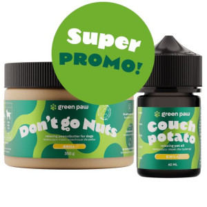 Green Paw Couch Potato 60ml - Olejek z CBD + Masło orzechowe z CBD dla psów