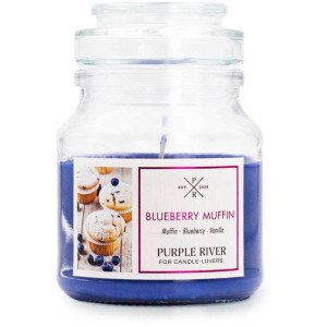 Purple River sojowa naturalna świeca zapachowa w szkle 4 oz 113 g - Blueber