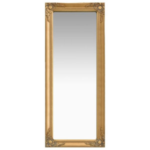 Lustro ścienne w stylu barokowym, 50x120 cm, złote