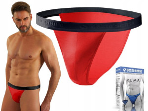 Slipy męskie SESTO SENSO Puma Tanga - CZERWONY - M