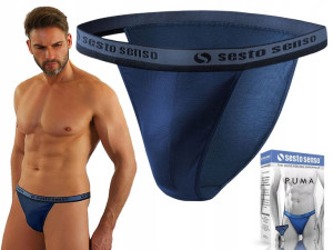 Slipy męskie SESTO SENSO Puma Tanga - GRANAT - M