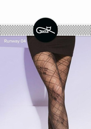 GATTA RUNWAY 04 Rajstopy damskie k.:Nero r.:1-2