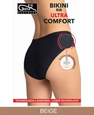 GATTA Bikini Rib Ultra Comfort Majtki k.:Beige r.:L