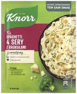 Pakiet 20szt Knorr Fix Spaghetti 4 sery z brokułami 43g
