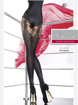 FIORE GLADIS Rajstopy 40 DEN 2-S/black