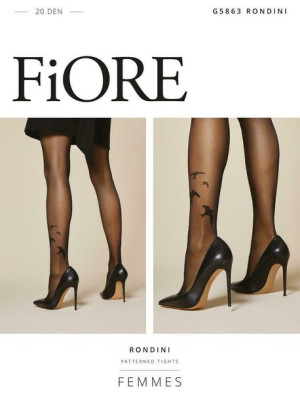 FIORE RONDINI Rajstopy 20 den 2-S/black