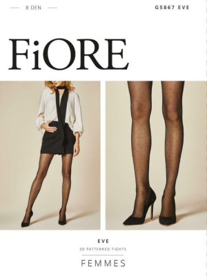 FIORE EVE Rajstopy 8 den 3-M/black