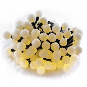 Lampki Choinkowe Kulki 200 Led-16M Ciepłe+Czapka