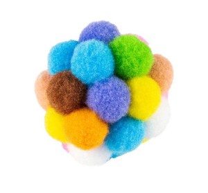 Zooroom | Piłeczka z pluszowymi kuleczkami | 5cm - Piłeczka 5cm - 1 szt.