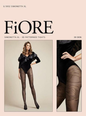 FIORE - SIMONETTA - Rajstopy 30 den r.:3-M k.:black