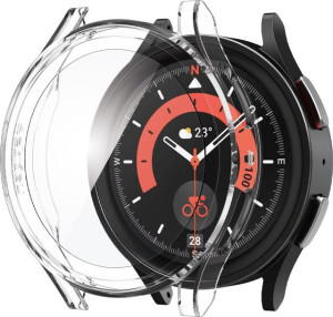 Etui Spigen Thin Fit + Szkło Samsung Galaxy Watch 5 Pro 45mm Crystal Clear