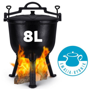 Kociołek Żeliwny Myśliwski 8 L Garnek Grill