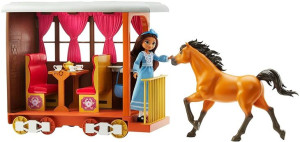 Spirit I Lucky + Wagon - Zestaw - Mustang - Mattel - Gxf55