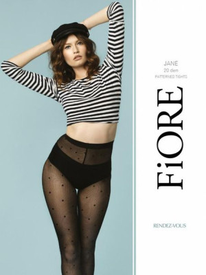 FIORE - JANE - Rajstopy 20 DEN r.:5-XL k.:black