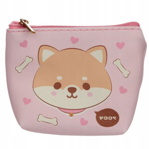 Piesek Shiba Inu portmonetka zasuwana portfelik pn