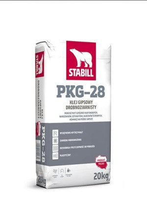 STABILL PKG-28 klej gipsowy drobnoziarnisty 20kg