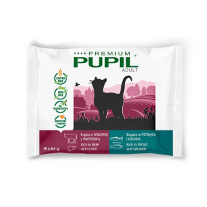 Karma mokra dla kota PUPIL Premium mix smaków 4 x 85 g