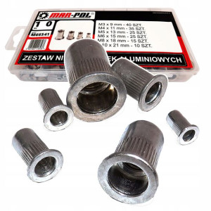 Zestaw Nitonakrętek Aluminiowych M3 - M10 150szt
