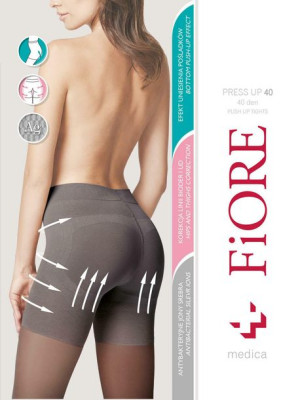 FIORE PRESS UP - Rajstopy 40 DEN k.:black r.:4-L