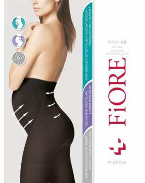 FIORE MAMA Rajstopy 100 DEN 2-S/black