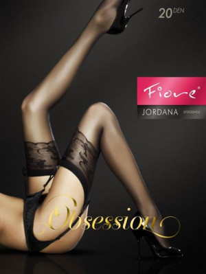 FIORE JORDANA Pończochy do paska 20 4-L/black