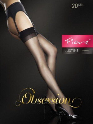 FIORE JUSTINE Pończochy do paska 20DEN 3-M/black