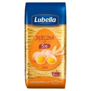 Pakiet 11szt LUBELLA 5-Jajeczny Makaron nitki 250g