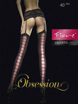 FIORE VALENTIS Pończochy do paska 40 3-M/black