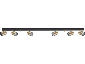 Lampa sufitowa, listwa EYE SPOT BRASS VI złota, czarna