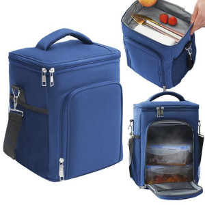 Torba Termiczna Izolowana Lodówka Lunch Box 2w1 Granatowy